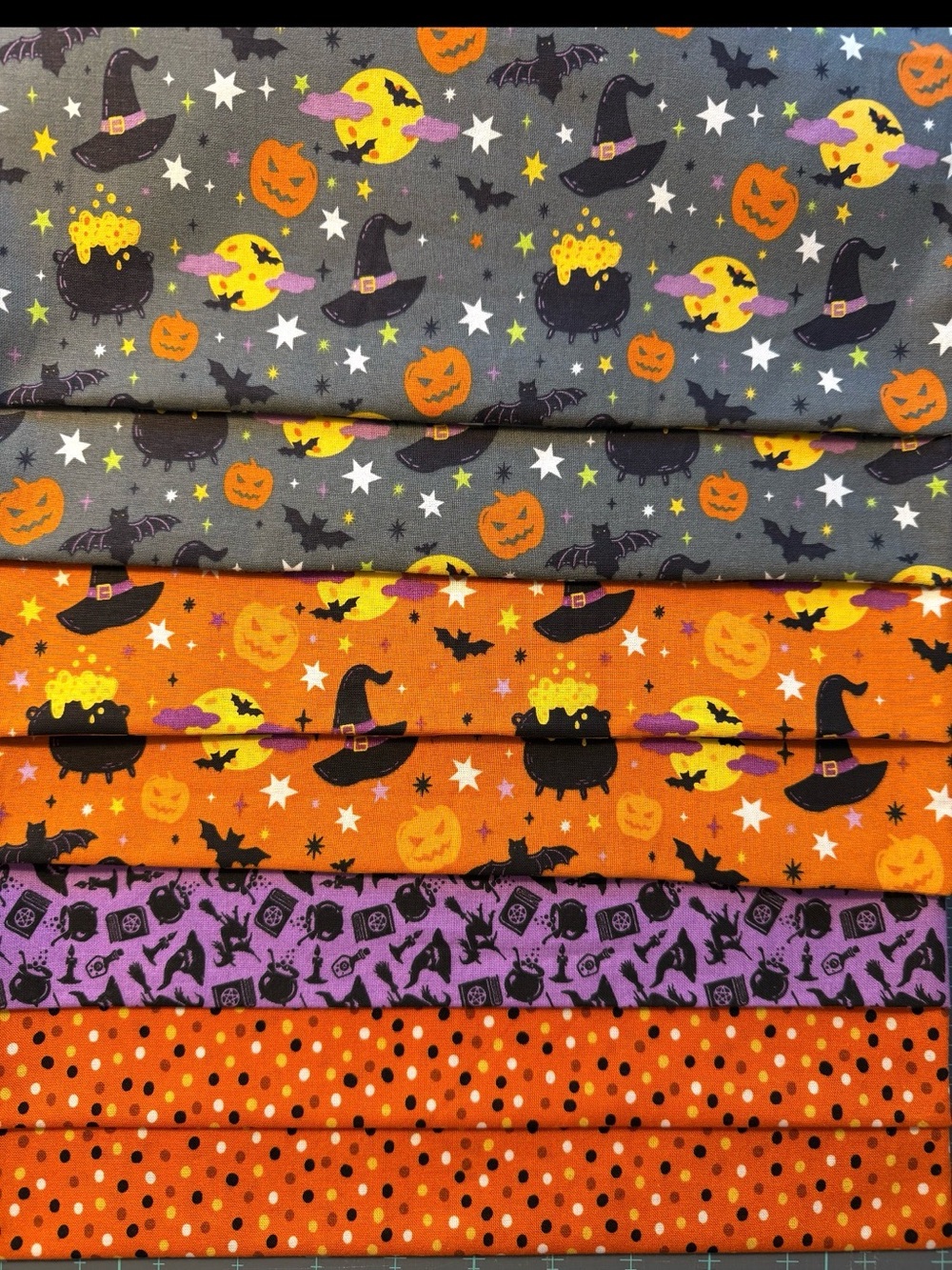 Hand Crafted Halloween Trick-or-Treat Tote Bags - Purple, Black, Orange - Picture 5 of 8
